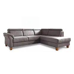 sit & more Ecksofa Arngast Mikrofaser Grau