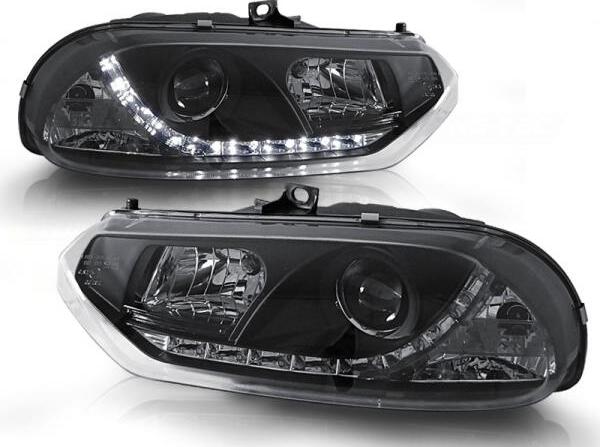 LED Tagfahrlicht - Design Scheinwerfer passend für Alfa Romeo 156 97-03 Schwarz
