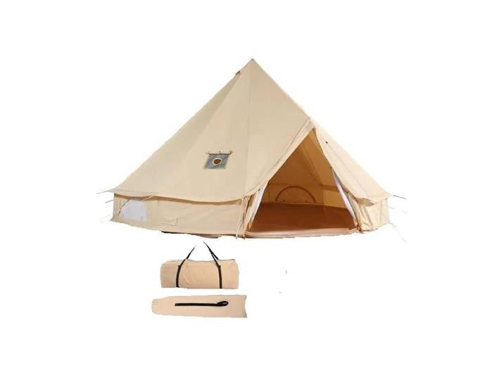 SucceBuy – tente cloche en toile, 4 saisons, 3m/6m, tente yourte pour le Camping avec poêle, tente respirante pouvant contenir jusqu'à 4 personnes