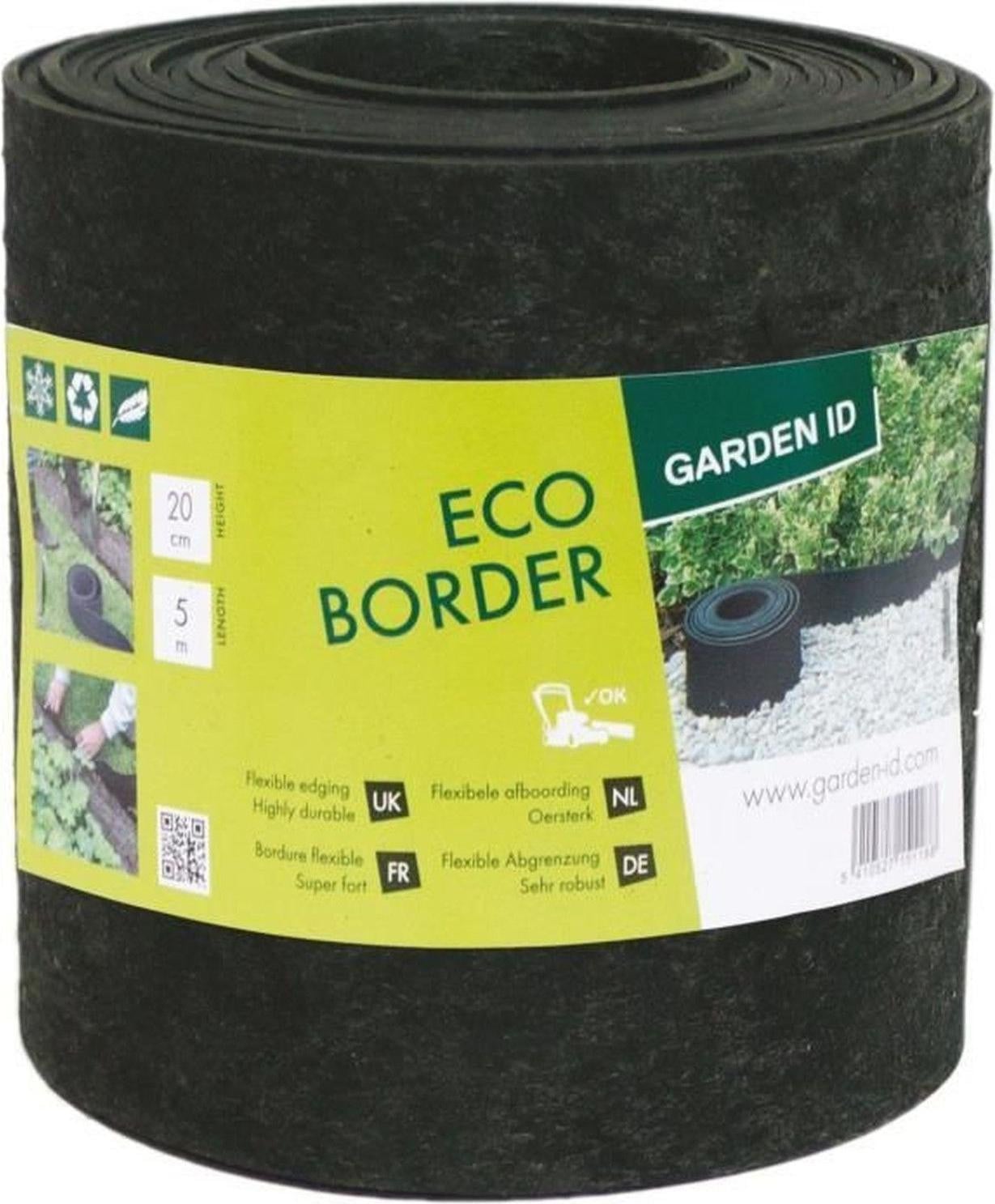 GARDEN ID Eco Border Recycled rubber garden edging - 5 m, Hoogte: 20 cm