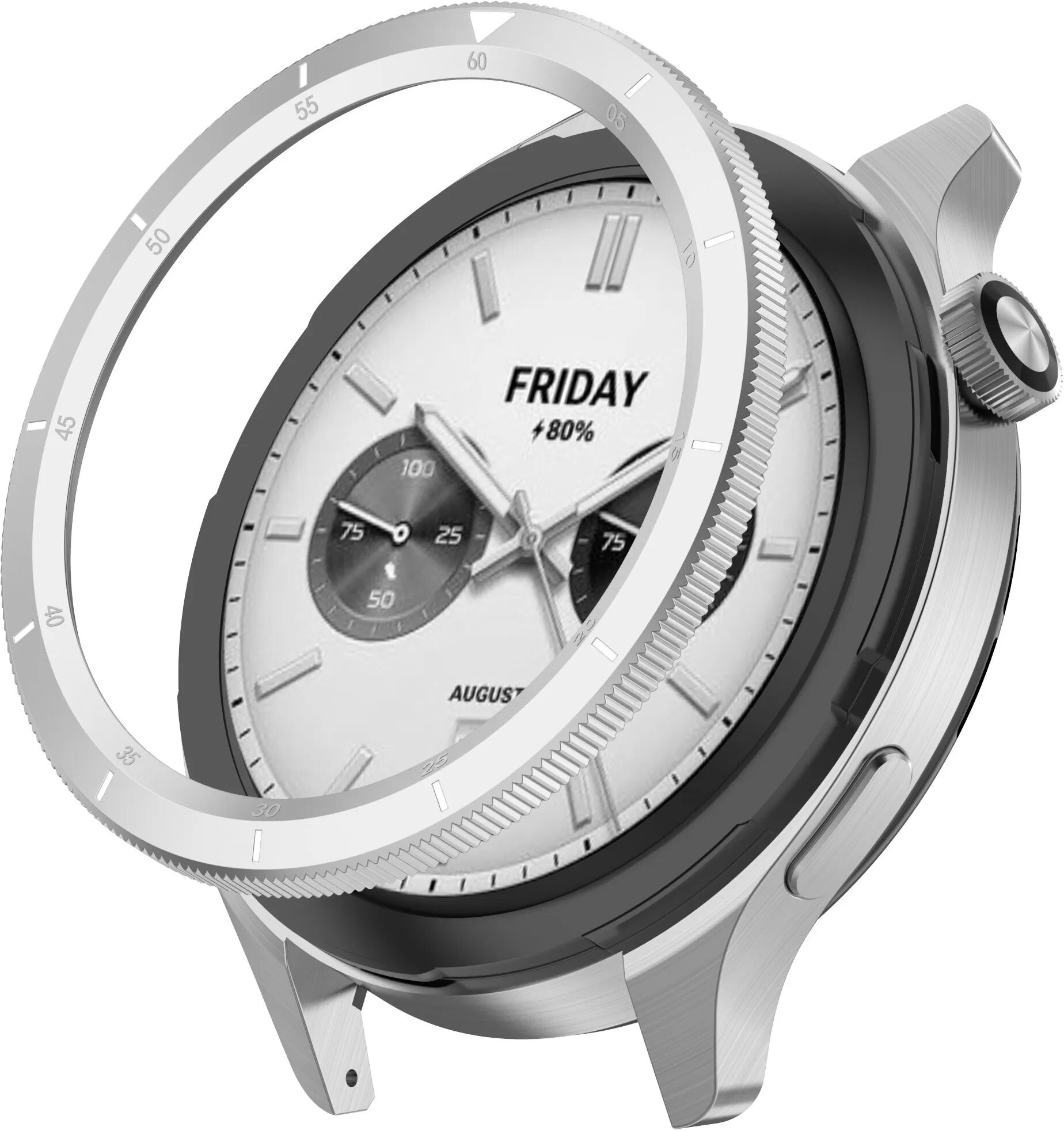 INF Stilvolles Edelstahlarmband für Xiaomi Watch S4/S3 Skala schwarz