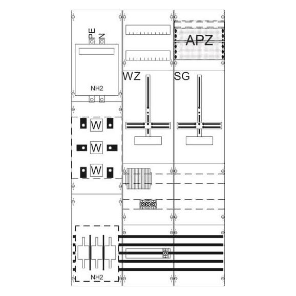 Striebel & John Striebel Komplettfeld n.FNN WF39KN43UT Mess-und Wandlerfeld Netz HH (2CPX056225R9999)