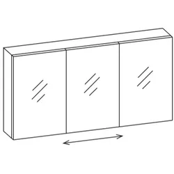 Artiqua Variabler Spiegelschrank , Anthrazit Glanz, 070-SEV-6-51 070-SEV-6-51