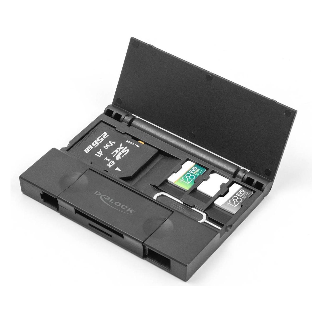 Delock Card Reader USB 5 Gbps USB Type-C / Typ-A für SD und (USB-C, USB-C 3.2 Gen 1) (91014)