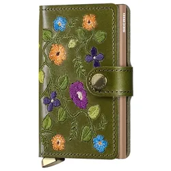 SECRID - MINIWALLET PREMIUM - STITCH - floral olive