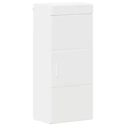 Helloshop26 - Moderner Badezimmer-Wandschrank mit Stauraum 37 x 24,5 x 86 cm weißes Holzwerkstoff