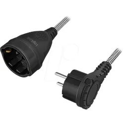 LOGILINK LPS104 - 3 m Verlängerung, Textilkabel
