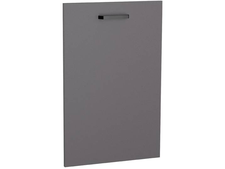 Vorsatztür KOCHSTATION Paula , grau (anthrazit), B:45cm H:70cm T:1,6cm, Vorsatztüren, Vorsatztür, für vollintegrierten Geschirrspüler 45 cm