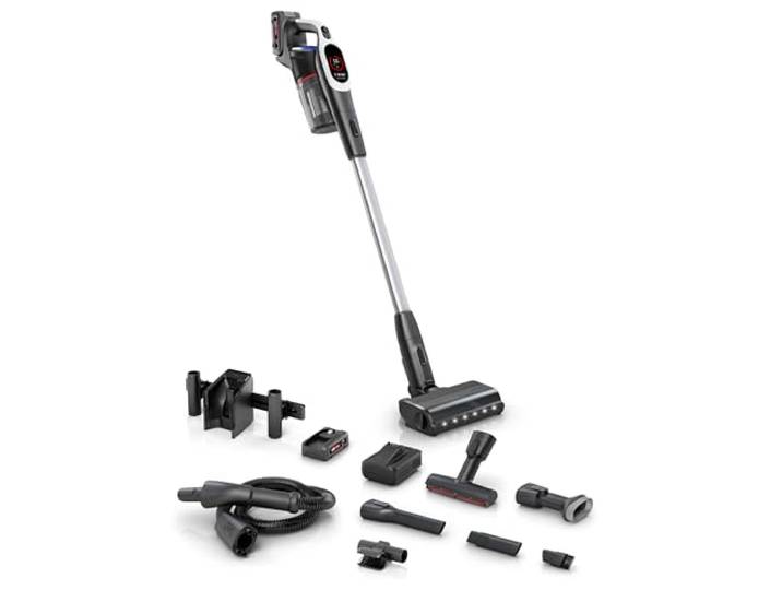 Bosch Akku-Staubsauger Unlimited 9 BTS942WQC, kabellos, MicroClean Technology, Display, Staubkomprimierung, HEPA-Filtersystem, 10 J. Motorgarantie, 2X 4Ah Akku, LED-Licht, Schnellladegerät, weiß