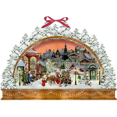 Wand-Adventskalender – Nostalgischer Lichterbogen