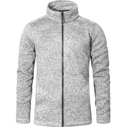 Promodoro Herren Strickfleece Jacke Fleece-Jacke 7720 heather grey XXL