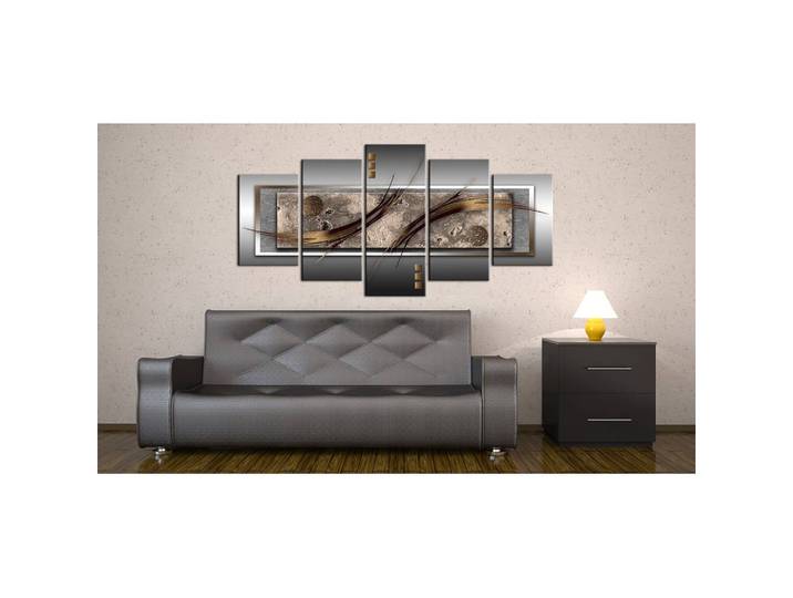 Wandbild Moderner Schick Leinen Grau 200 x 100cm