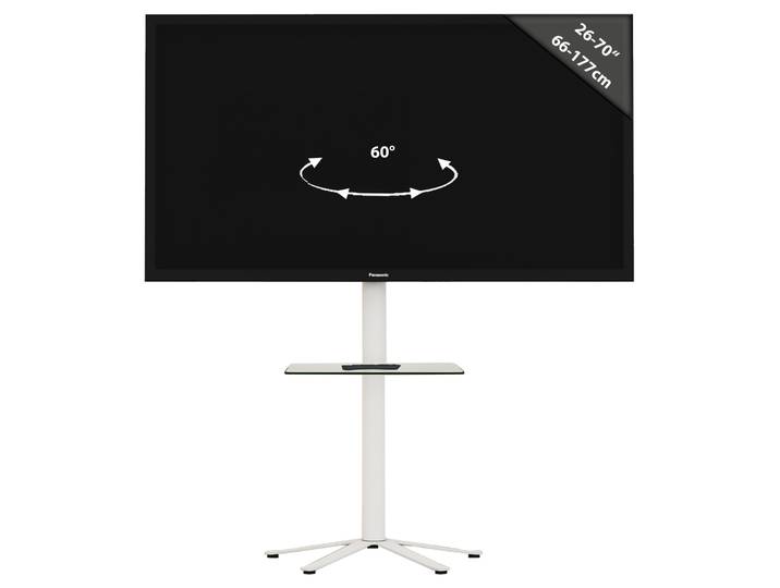 Wohnzimmertisch VCM Design Premium TV Standfuß Rack Fernseh Xila , weiß, B:61cm T:61cm, Regale, Wohnzimmertisch