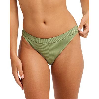 Bikini-Hose ROXY "Roxy Love Classic", Damen, Gr. L, grün (olivgrün), Obermaterial: 91% Nylon, 9% Elasthan., Badehosen Bikini-Hose