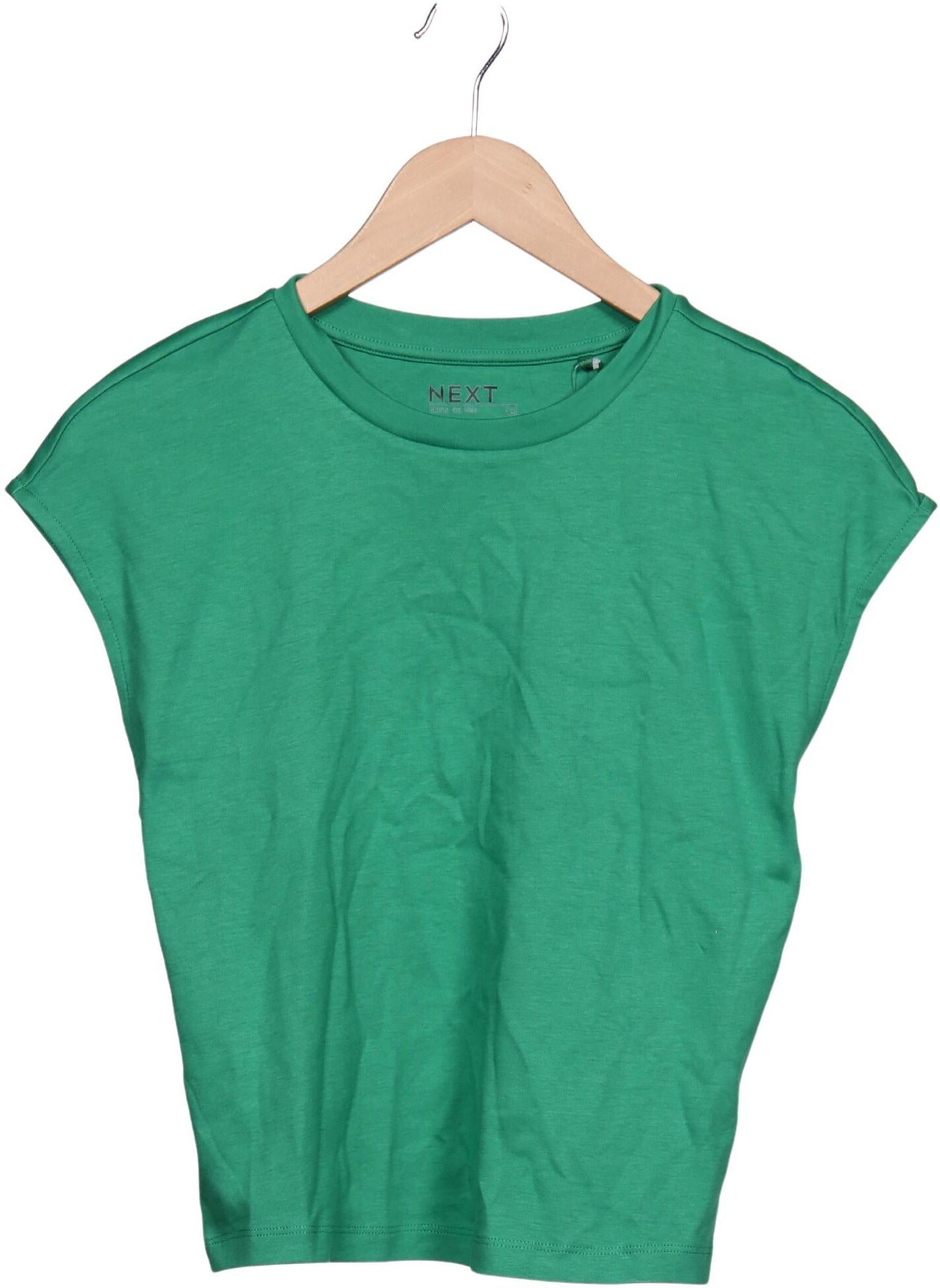 Next Damen T-Shirt, Grün, Gr. M, Baumwolle - Second Hand