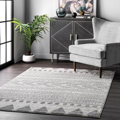 Nuloom Geometric Modern Stripes Faded Area Rug