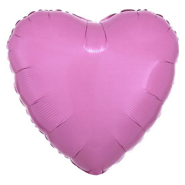 Amscan Standard Metallic Pink Folienballon Herz C16 lose (10x) (9914081-92)