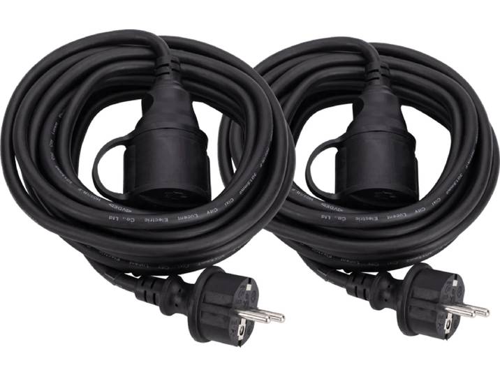 BlueBuilt Verlengkabel IP44 5m Duo Pack