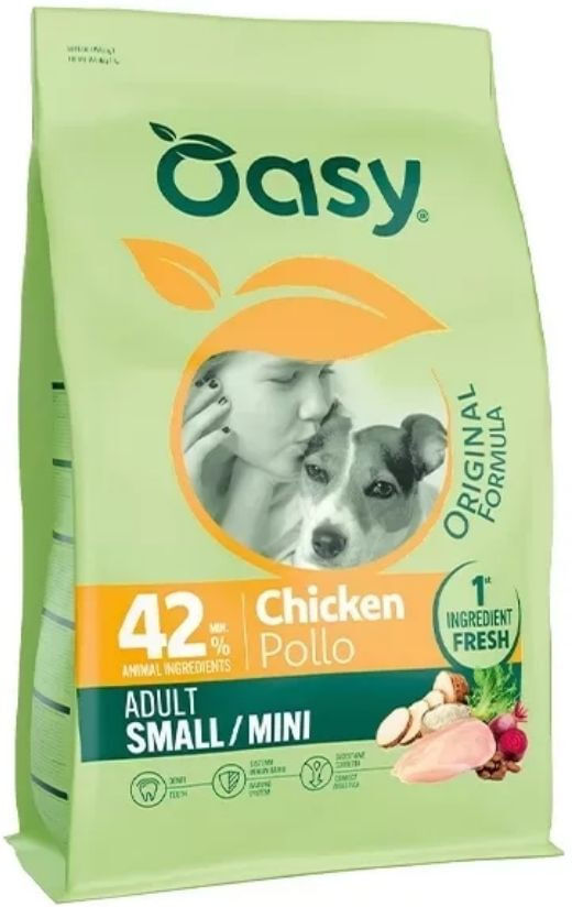 Oasy Original Crocchette per Cani Adulti Taglia Piccola al Pollo 800GR