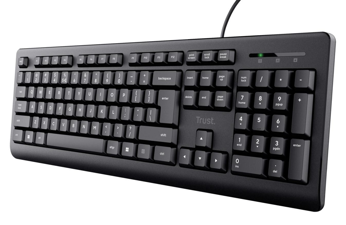 Trust Primo Volledig toetsenbord USB AZERTY Membraan Zwart