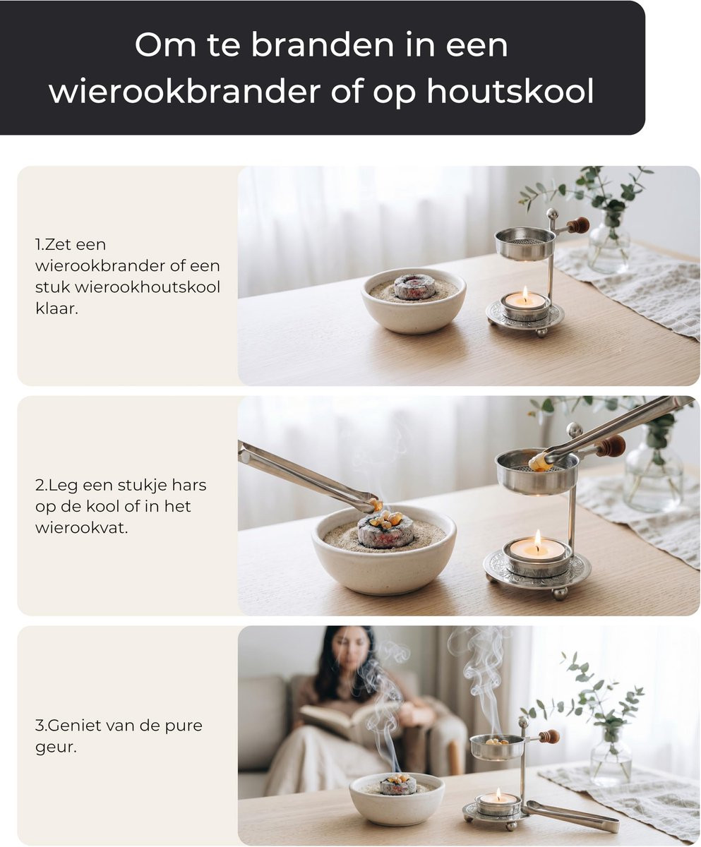 SnelShoppen Wierook Hars Oman 100 g Natuurlijke Wierook voor Meditatie en Ontspanning