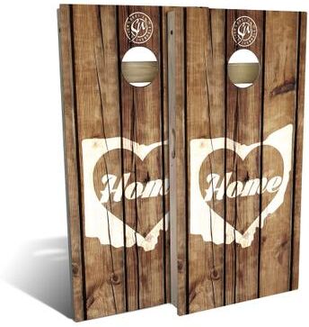 Skip's Garage Ohio Home Vintage Outdoor Cornhole Board Set