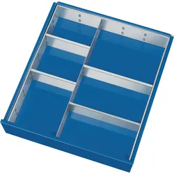 Schubladenunterteilungsmaterial Front-H.ab 180mm 1 Trenn- u.4 Steckw.TECWERK