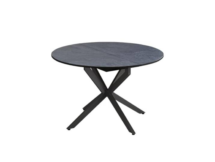 Vicco Esstisch Loyd , Anthrazit/Schwarz 120-160 x 120 cm ausziehbar