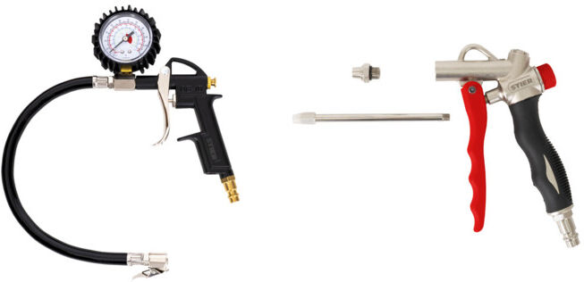 Set STIER Reifenfüll-Messgerät SRF + Ausblaspistole-Wechseldüse und FlowControl