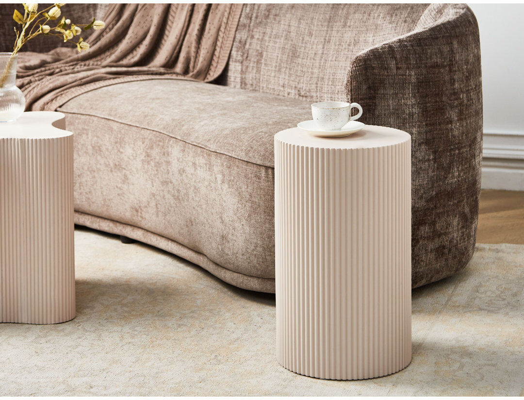 Latitude Run CLAIRE Side Table White 50cm H X 30cm W X 30cm D