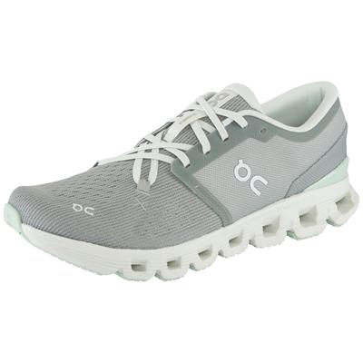 Laufschuh ON RUNNING "CLOUD X 4", Damen, Gr. 38, grau (tin, iceberg), Synthetik, Schuhe Laufschuh, mit CloudTec-Dämpfung