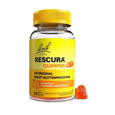 Bachblüten Original Rescura Gummis Orange 60 St Kaudragees