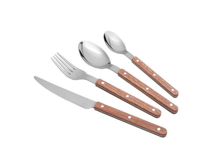 Ménagère 16 pièces Manche en Bois CARREFOUR HOME