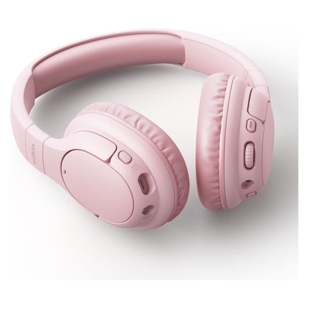 Belkin Soundf Play Anc Overear Headph Pink (ANC, 35 h, Kabelgebunden, Kabellos) (AUD013HQPK)