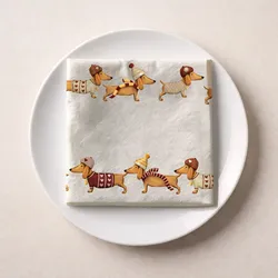 Serviette Frieda Dackelmotiv