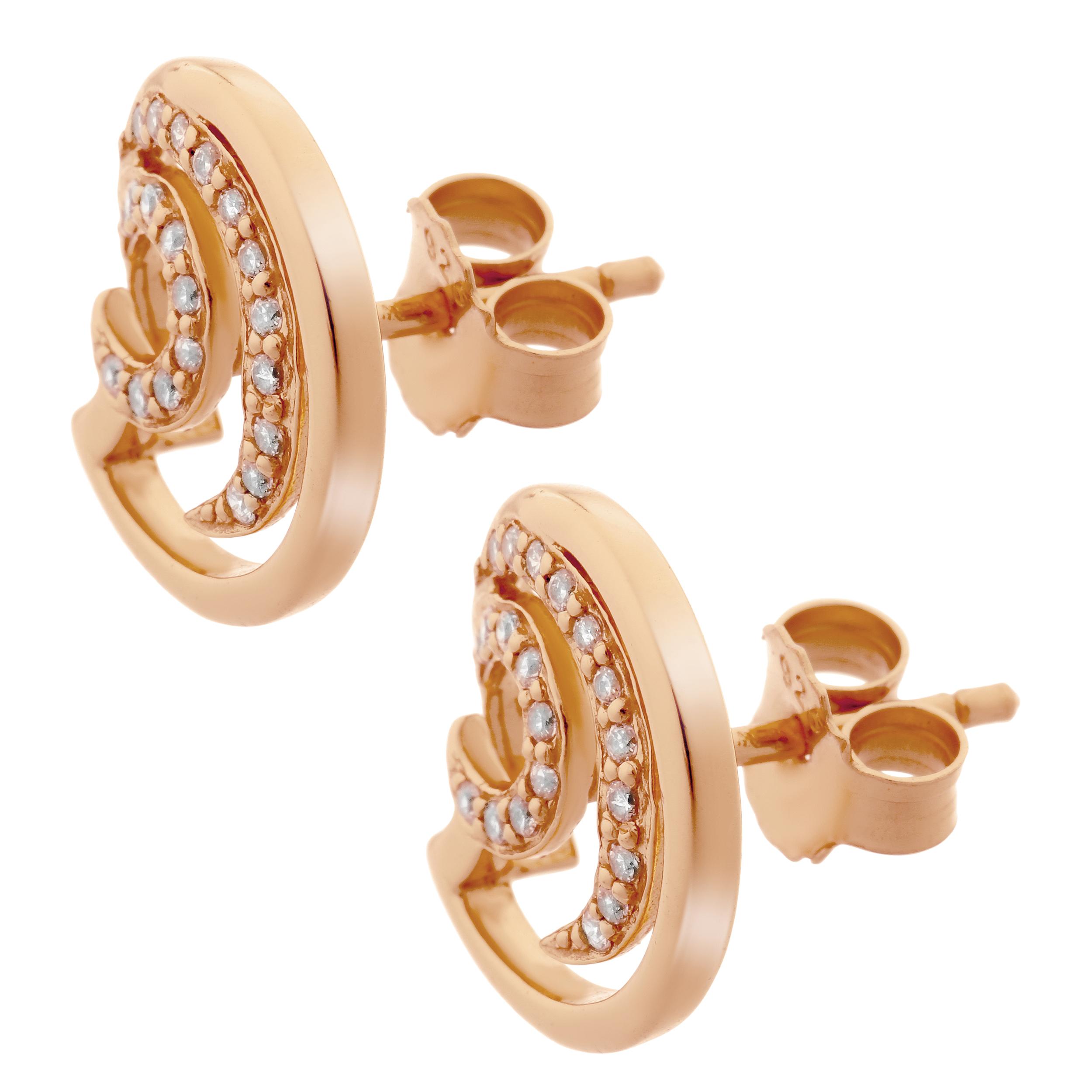 Orphelia 'Elaine' Dames 925 Sterling Zilveren Stud Oorbellen - Roze ZO-7084/1