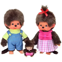 Sekiguchi Monchhichi Familien Set Junge, Mädchen & Baby