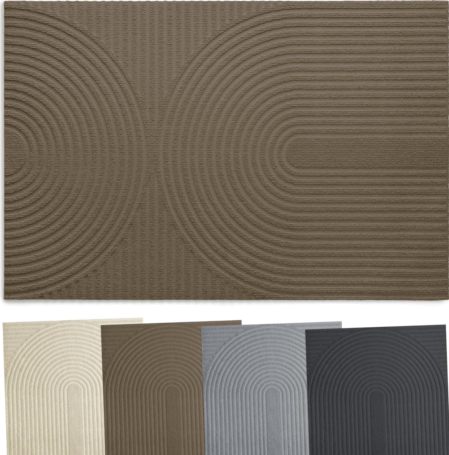 Bruine antislip vloermat 60 x 90 cm absorberende deurmat