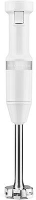 KitchenAid Corded Variable-Speed Immersion Blender in White with Blending Jar