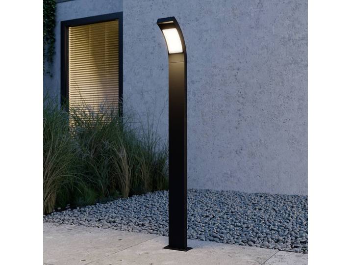 Borne lumineuse extérieur Juvia Lucande, noir, Aluminium, Moderne, Eclairage Exterieur LED