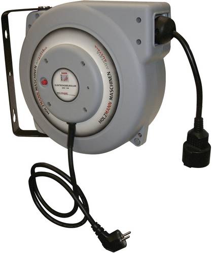 Holzmann Maschinen H050500023 Kabeltrommel 15.00m Schwarz Schutzkontakt-Stecker