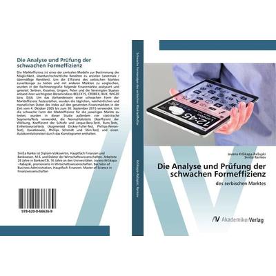 Die Analyse und Prüfung der schwachen Formeffizienz, Taschenbuch von Jovana Kr¿ikapa-Ra¿ajski,Sini¿a Rankov, AV Akademikerverlag, 978-620-0-66636-9