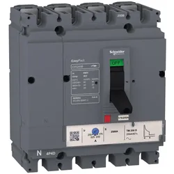 Schneider Electric LV510321 EasyPact CVS100B Leistungsschalter, 25 kA bei 415 VAC, 4P 4d, TM-D 25 A Auslöser