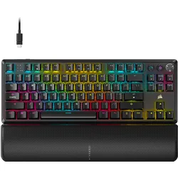 Corsair K70 CORE TKL (DE, Kabelgebunden, Kabellos), Tastatur, Mehrfarbig, Schwarz