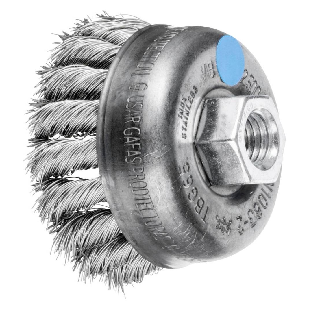 Pferd Topfbürste mit Gewinde. gezopft TBG 65/M14 INOX 0.35 VPE: 5 (TBG 65/M14 INOX 0,35)