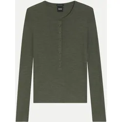 Pullover Feliconia mit Henley-Kragen Grün L