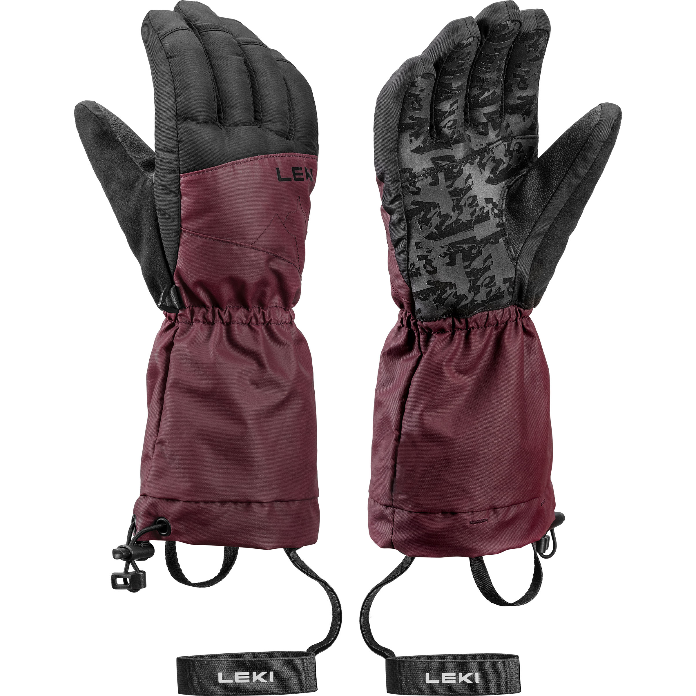 Leki Pow Swtch Zero Kinder Fingerhandschuhe lila Größe 7 Skifahren Elastisch Wasserabweisend