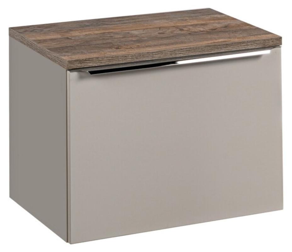Badezimmer-Set VANTA taupe: Unterschrank 60cm + Waschtischplatte