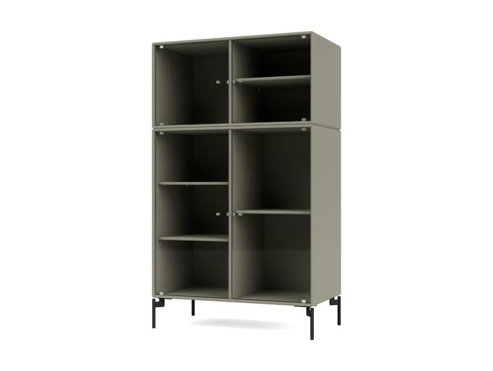 Montana Ripple III Vitrinenschrank 69,6x117,6x38 cm Fennel-Beine black
