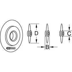 Ersatzschneidrad für Rohrabschneider, V2A, 31,4mm